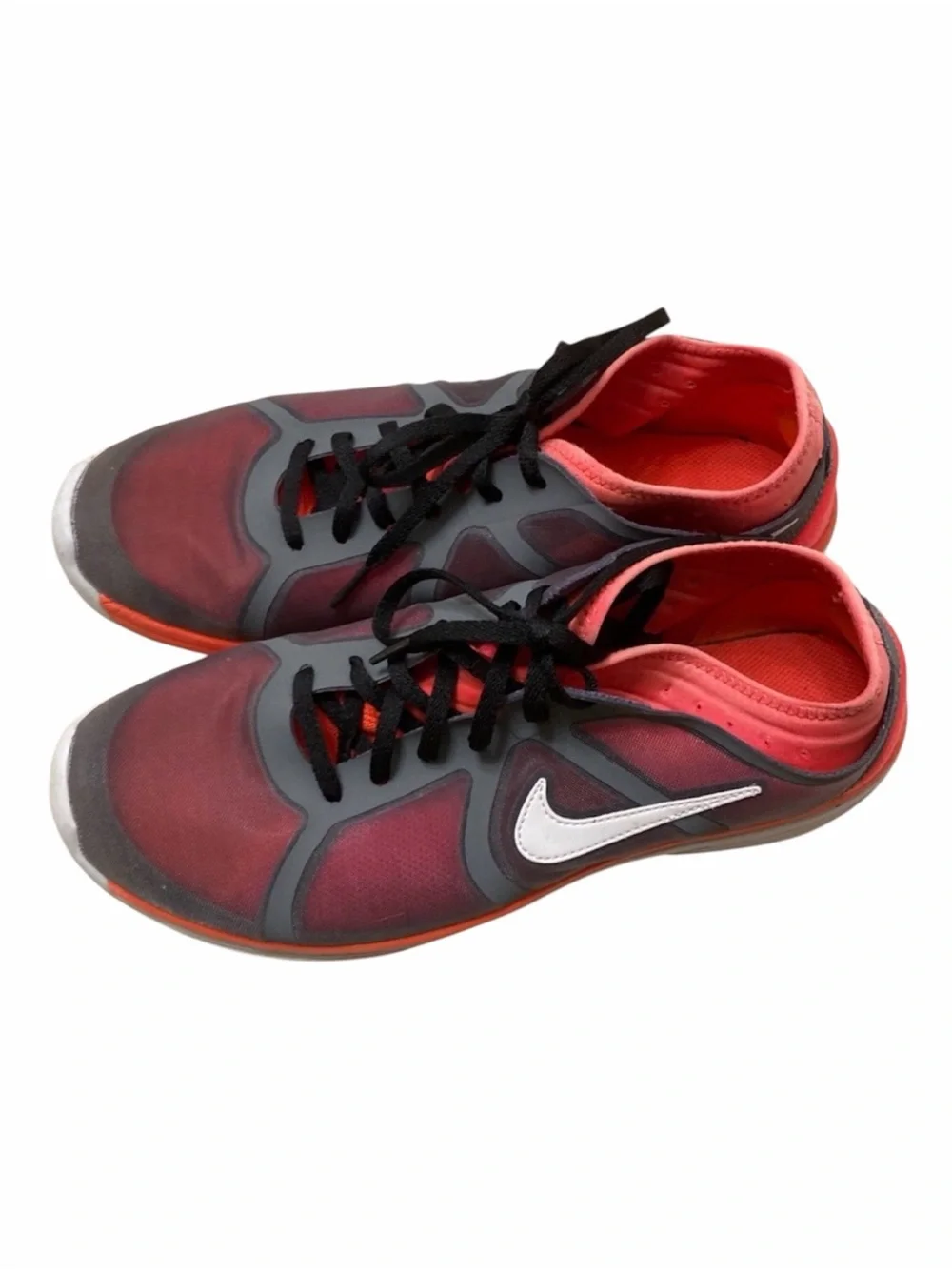 3/$20 Nike Fly Knit Lunarlon Running Shoes Sneakers, Women’s, Orange and Gray 10